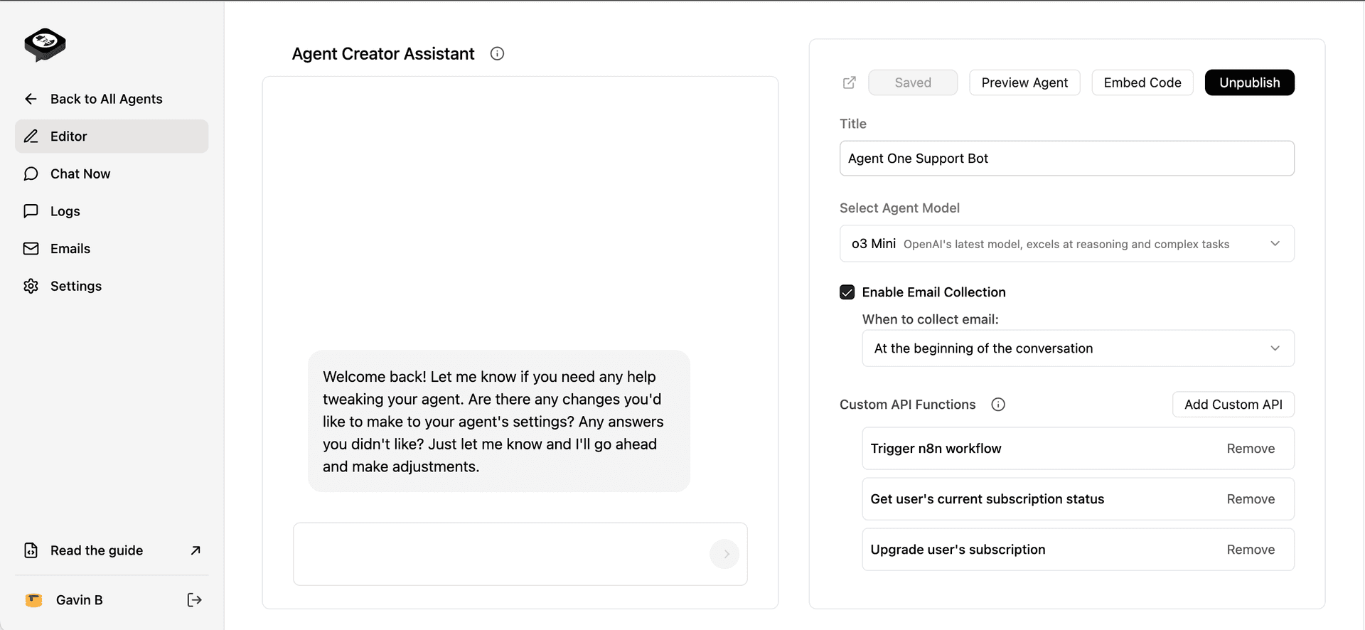 Build Custom AI Agents - Agent One