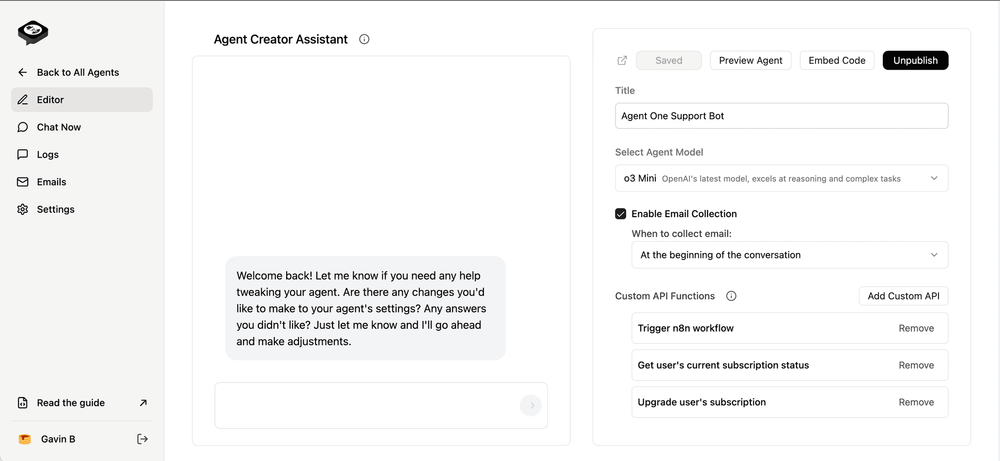 Build Custom AI Agents - Agent One